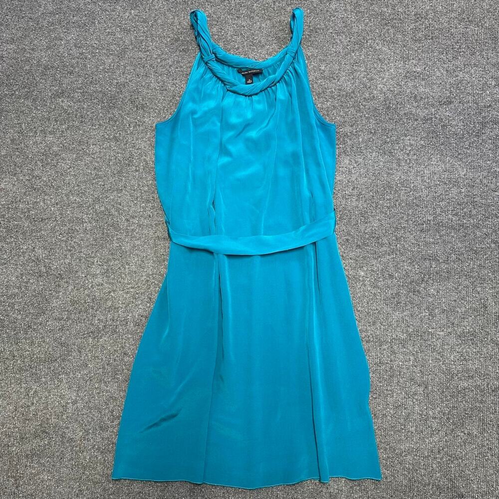 Banana Republic Women's Silk Mini Dress Light Semi Formal High Neck Drapey M